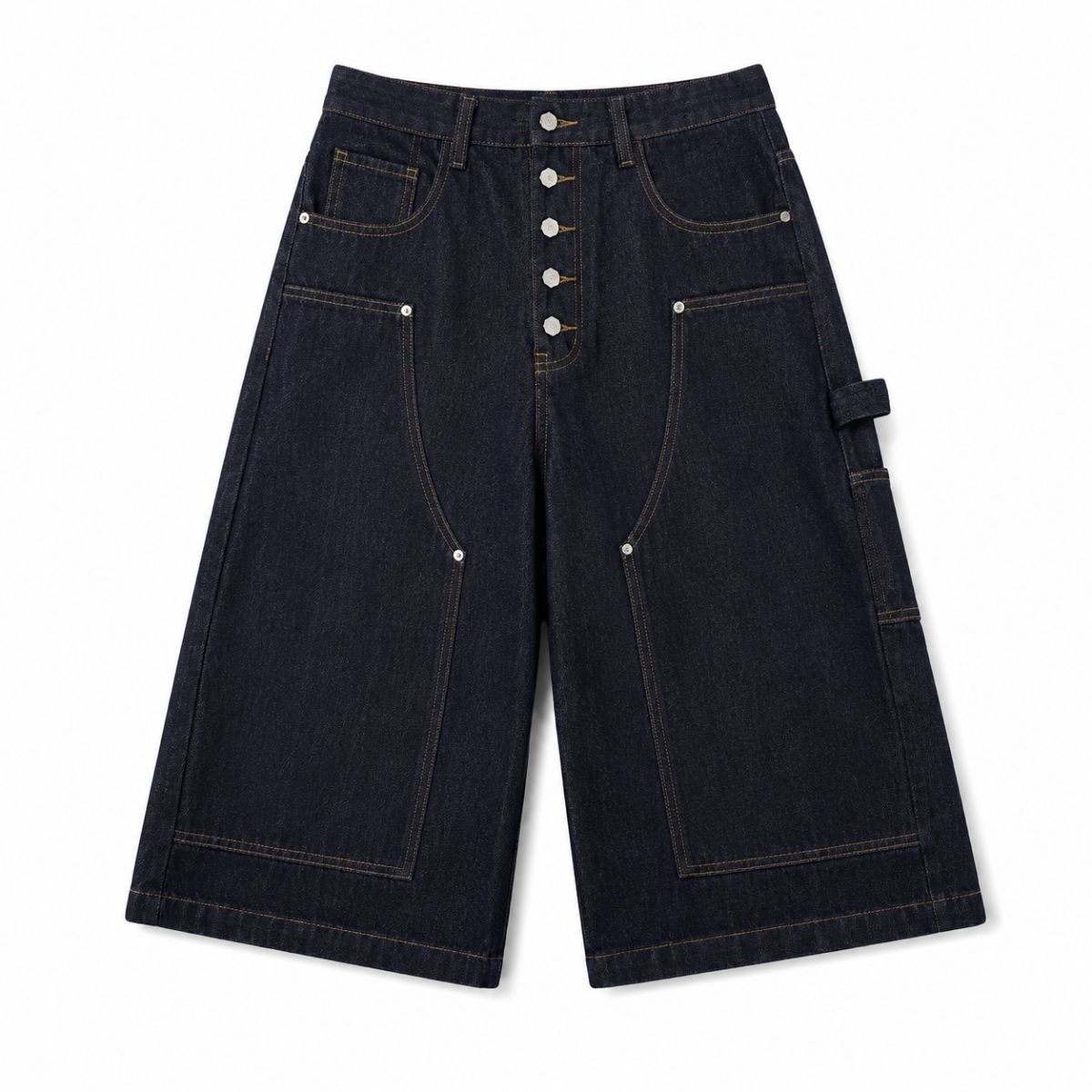 Bermudas con lavado vintage y salpicaduras de tinta
