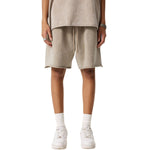 Stone-Wash Raw-Hem Shorts