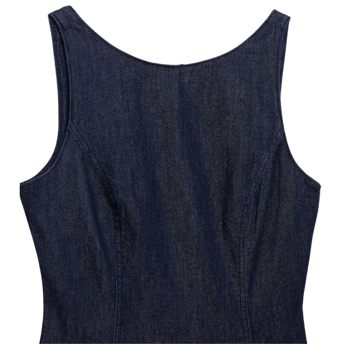 Falda vaquera con bordado de perlas y lavado vintage