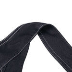 Falda vaquera con bordado de perlas y lavado vintage