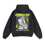 Dream On Ancient Statue Urban Double Slider Zip Hoodie-INNBLAC Fashion Apparel