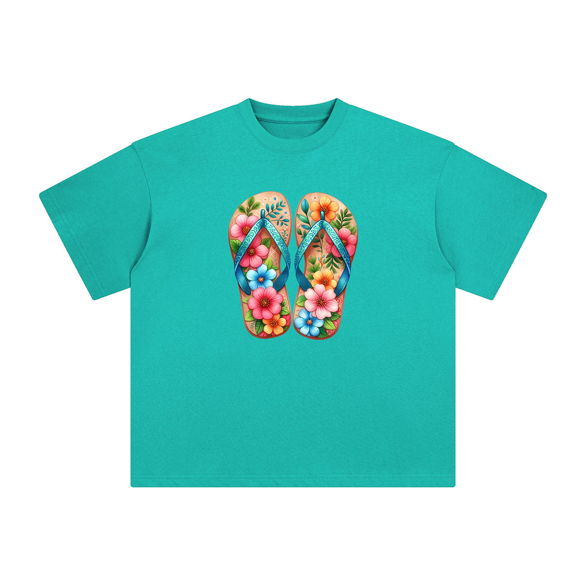 Summer Vacation Slippers Graphic Tee-INNBLAC Fashion Apparel