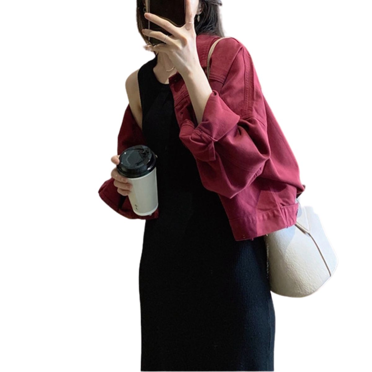 Vestido midi vaquero sin mangas con botones y aberturas en la parte delantera