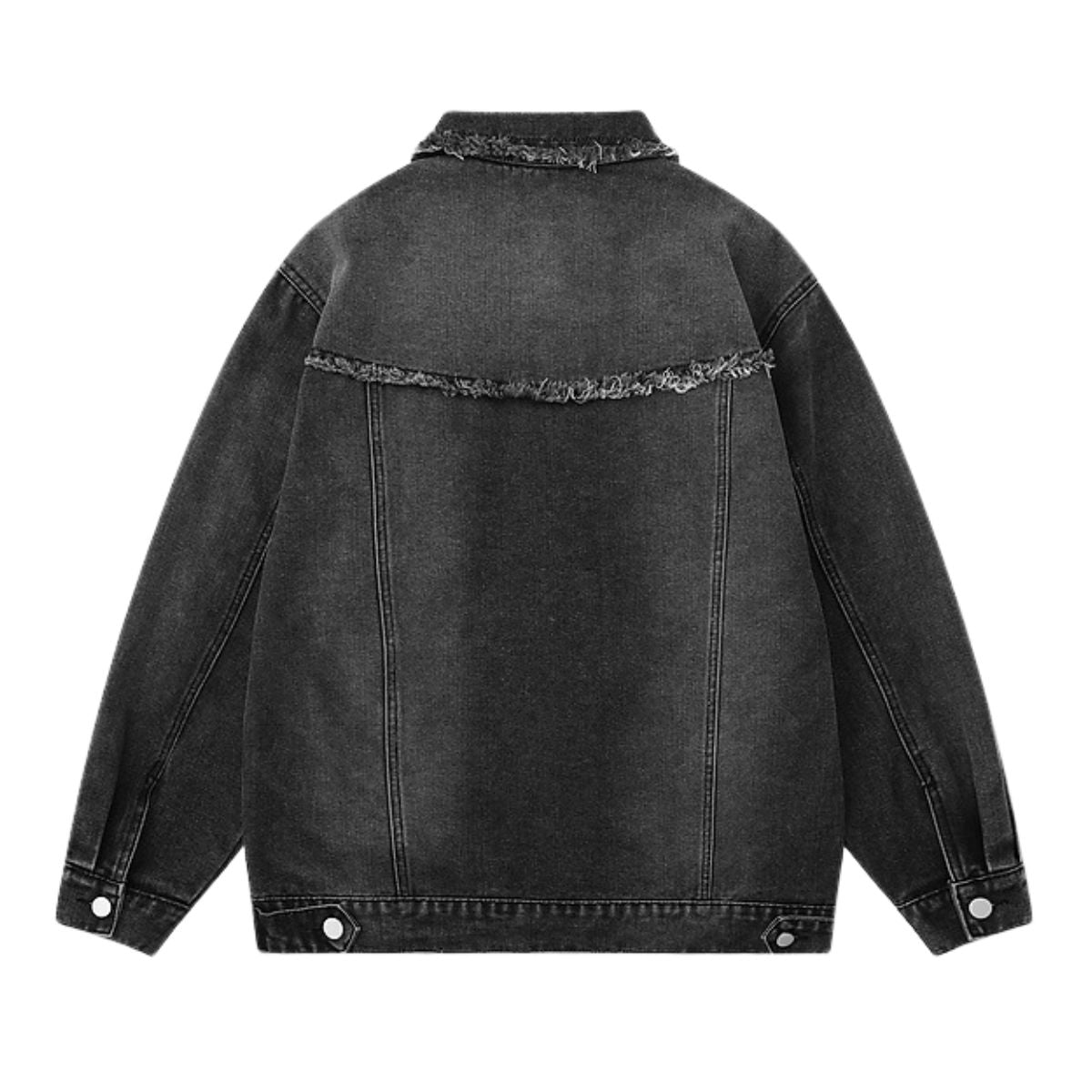 Vintage Frayed Designer Denim Jacket