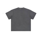 Wax Dyed Distressed Raw Hem Streetwear T Shirt