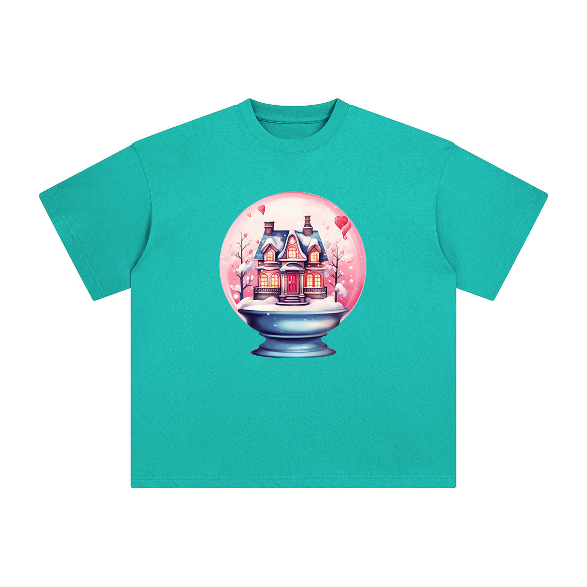 Valentine Snow Globe Graphic Tee-INNBLAC Fashion Apparel