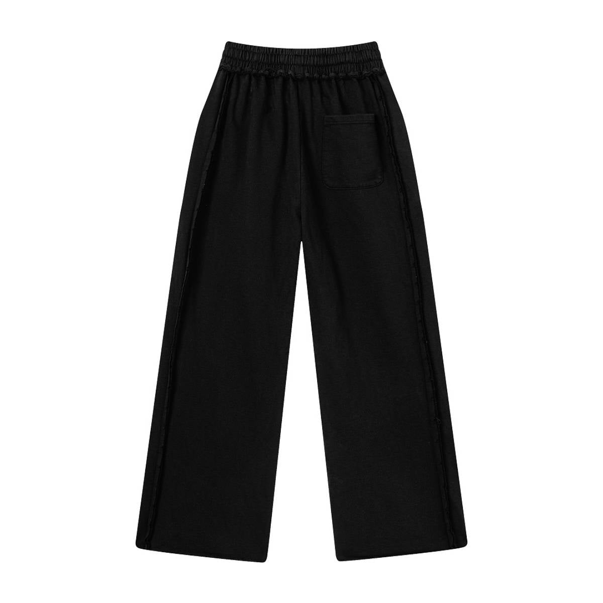 Relaxed Raw Hem Puddle Pants