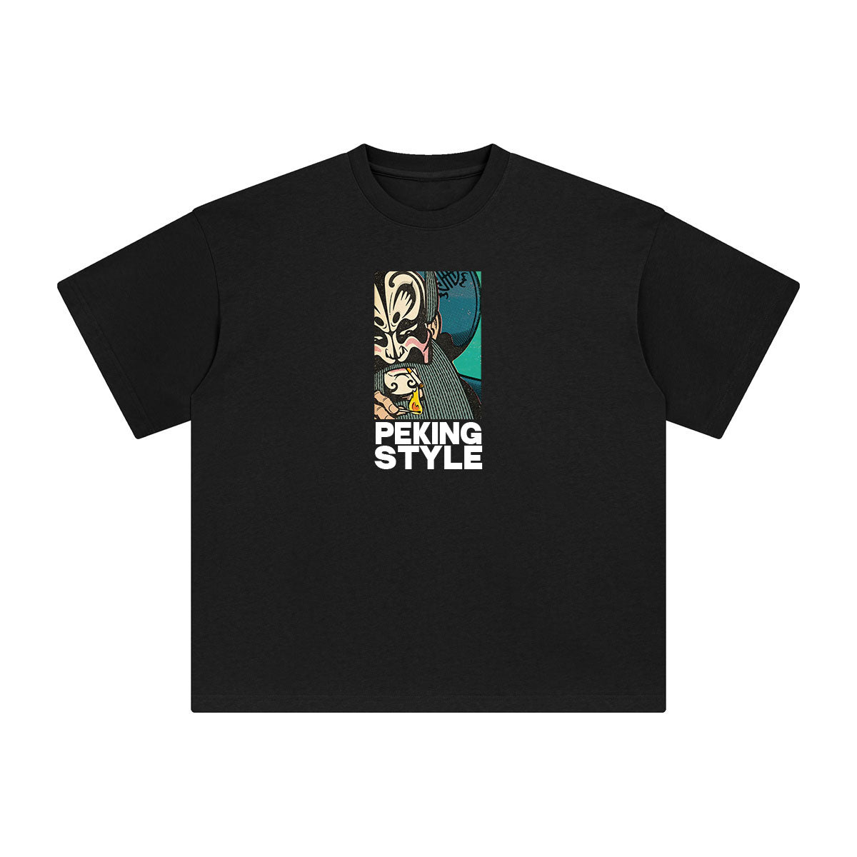 PEKING STYLE Chinese Opera Face Painting Graphic Tee-INNBLAC Fashion Apparel