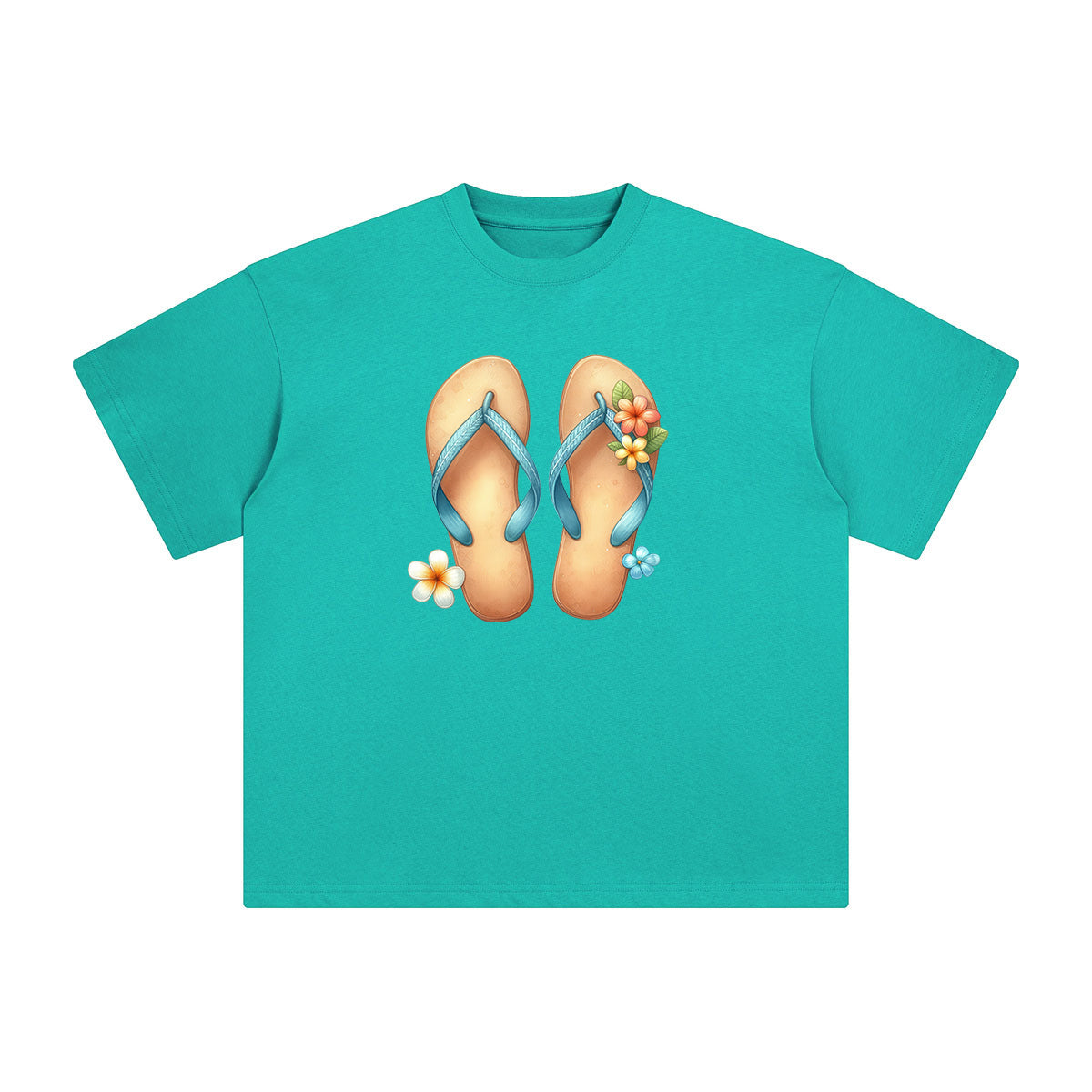 Summer Vacation Slippers Graphic Tee-INNBLAC Fashion Apparel