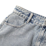 Women's Cut-Out Denim Midi Skirt