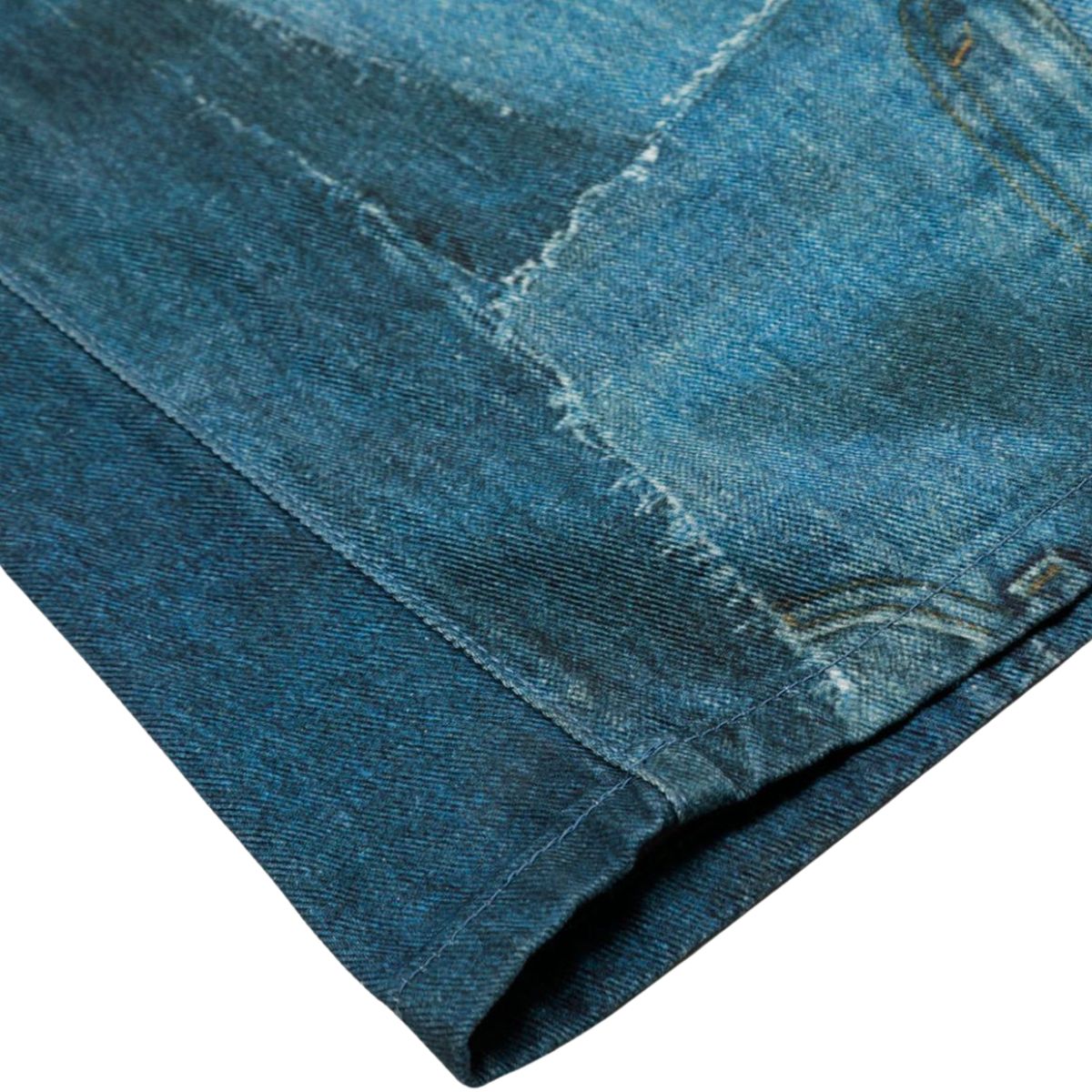 Smoke Rise Patch-Print Barrel Leg Jeans