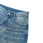 Medium Blue 3D-Whisker Baggy Jeans