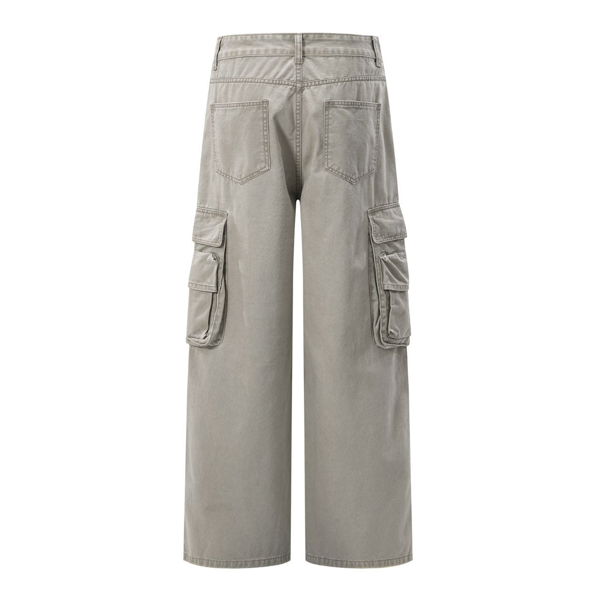 Washed Cargo Pants With Pocket‑in‑Pocket Structure