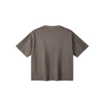 Camiseta destructiva de peso pesado con borde crudo de 10 oz