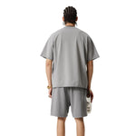 Distressed Raw Edge Washed T Shirt 8oz