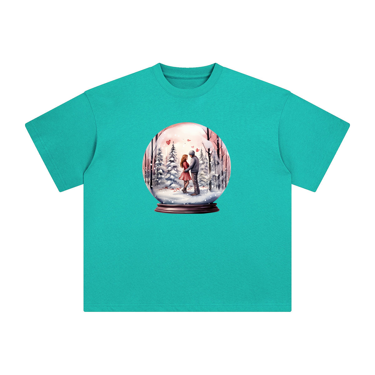 Valentine Snow Globe Graphic Tee-INNBLAC Fashion Apparel