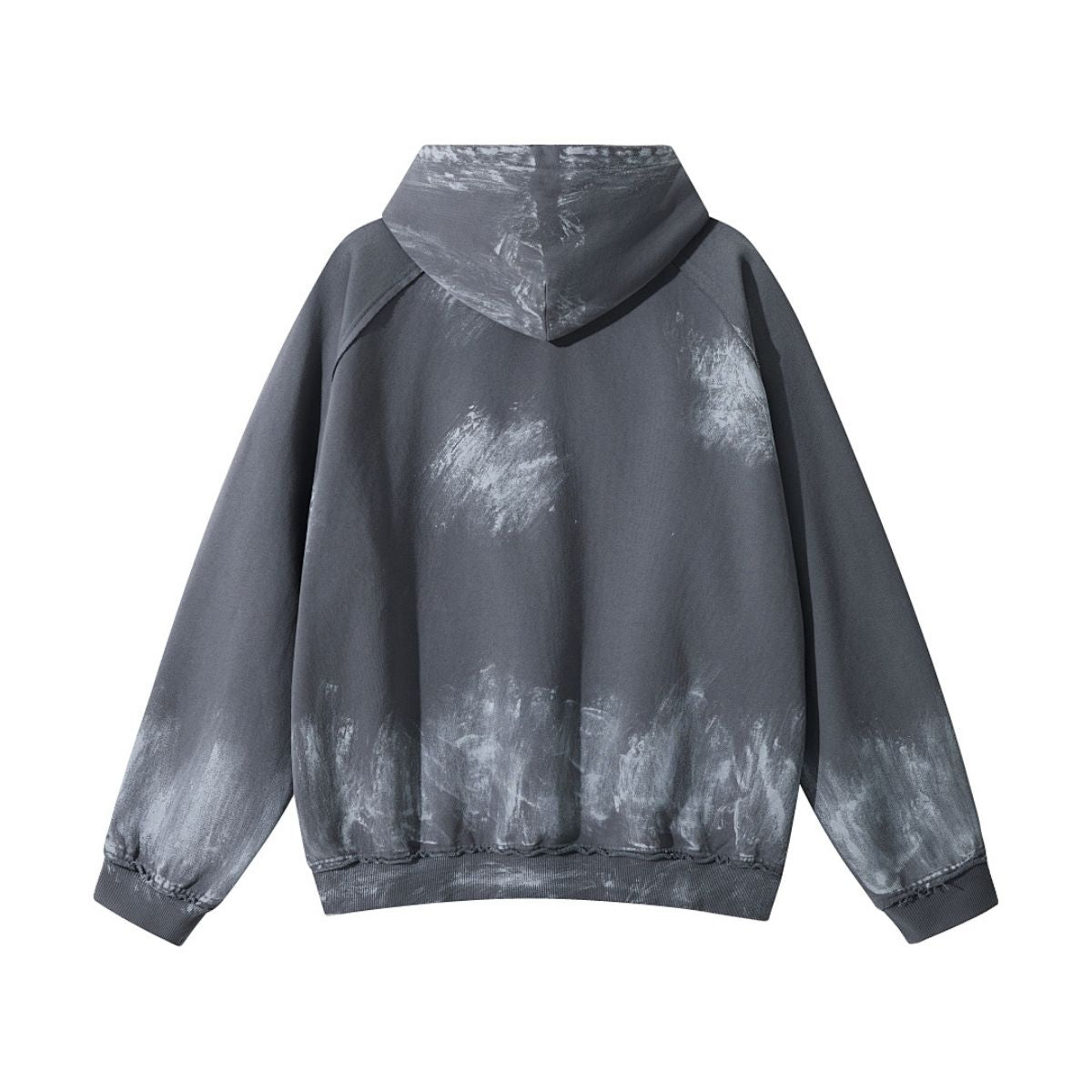 Heavy Washed Paint‑Splatter Destroyed Hoodie
