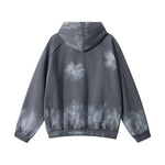 Heavy Washed Paint‑Splatter Destroyed Hoodie