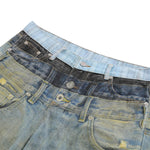 Streetwear Washed Distressed Straight Leg Jeans