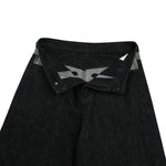 Washed Color‑Block Patchwork Jeans