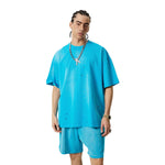 Acid Washed Distressed Reverse Tee 8oz