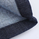 Falda vaquera con bordado de perlas y lavado vintage