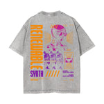 Synth Streetwear Brutalism Graphic Stone Wash Tee-INNBLAC Fashion Apparel