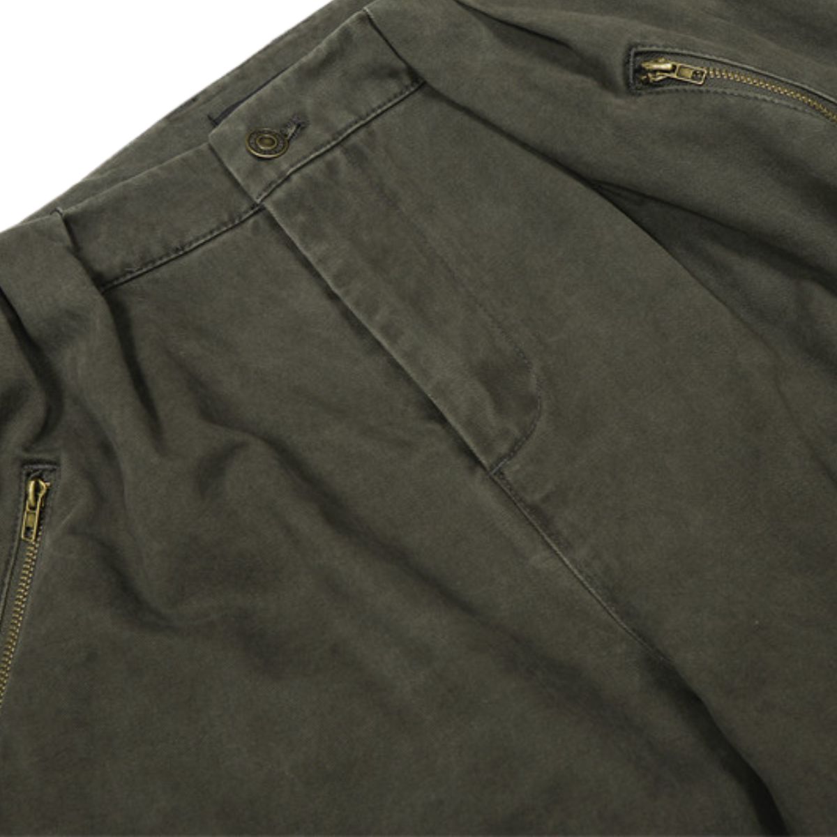 Men's Vintage Punk Cargo Pants �Wide-Leg, Zipper & Pockets