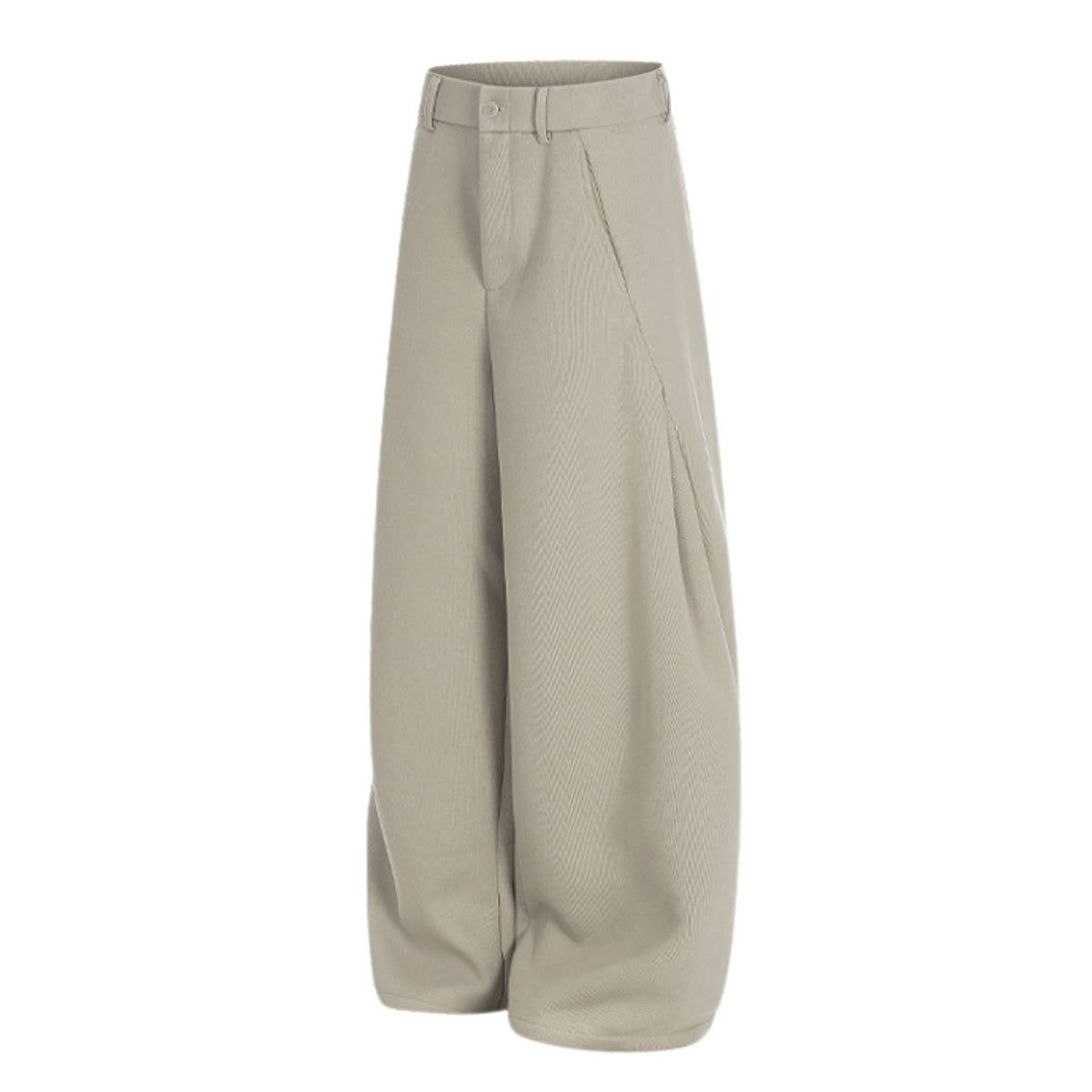 High-End Minimalist Pleated Loose Fit Wide-Leg Pants