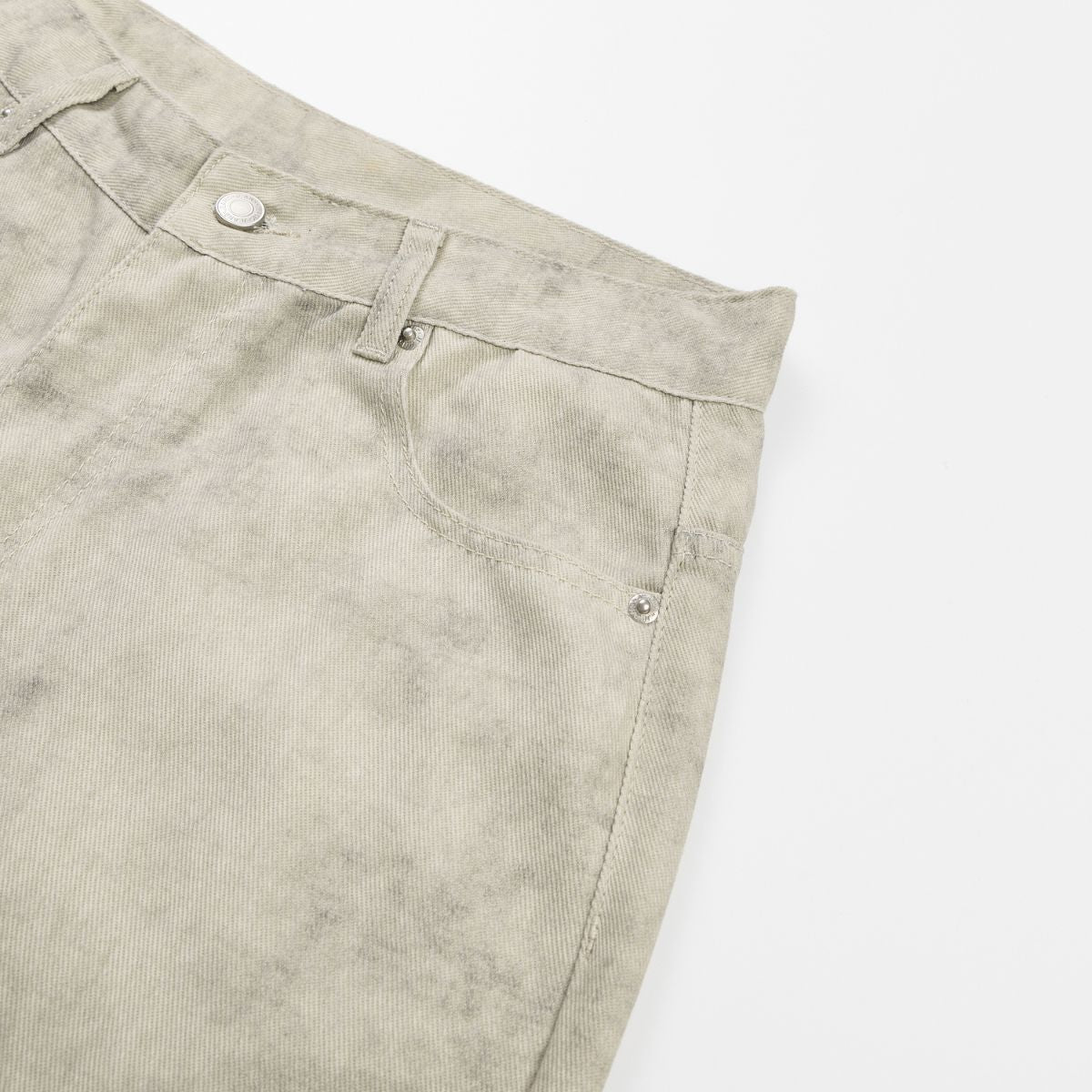 Marble Print Loose Straight Trousers