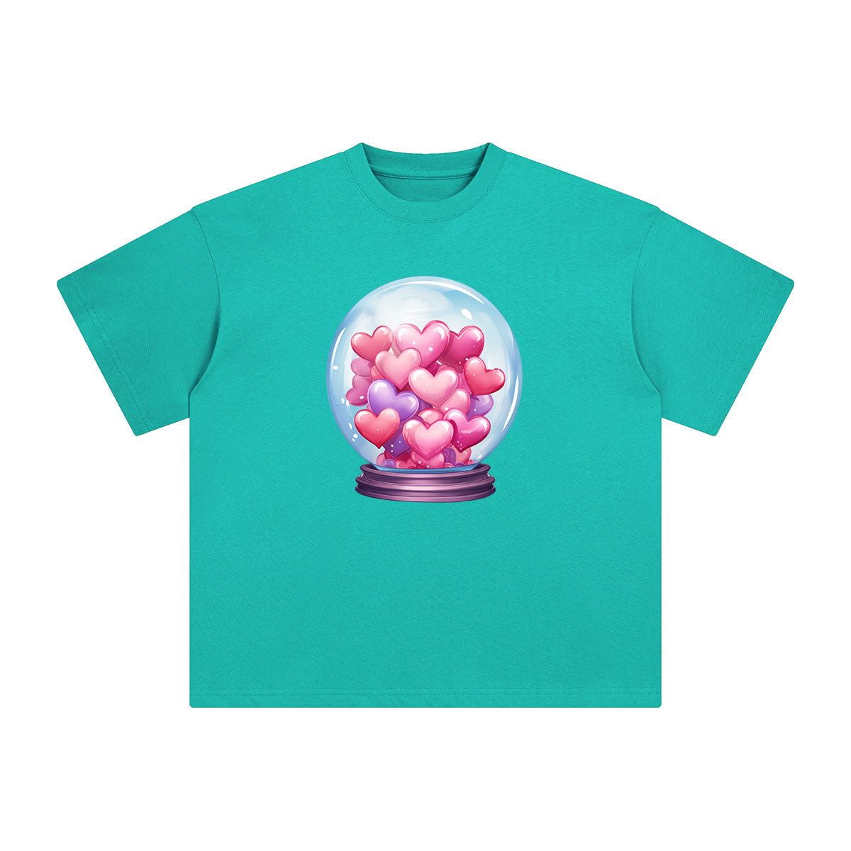 Valentine Love Globe Graphic Tee-INNBLAC Fashion Apparel