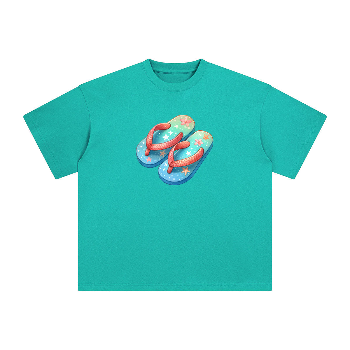 Summer Vacation Slippers Graphic Tee-INNBLAC Fashion Apparel