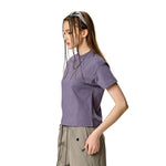 Camiseta de algodón de color liso para mujer de 7.8 oz