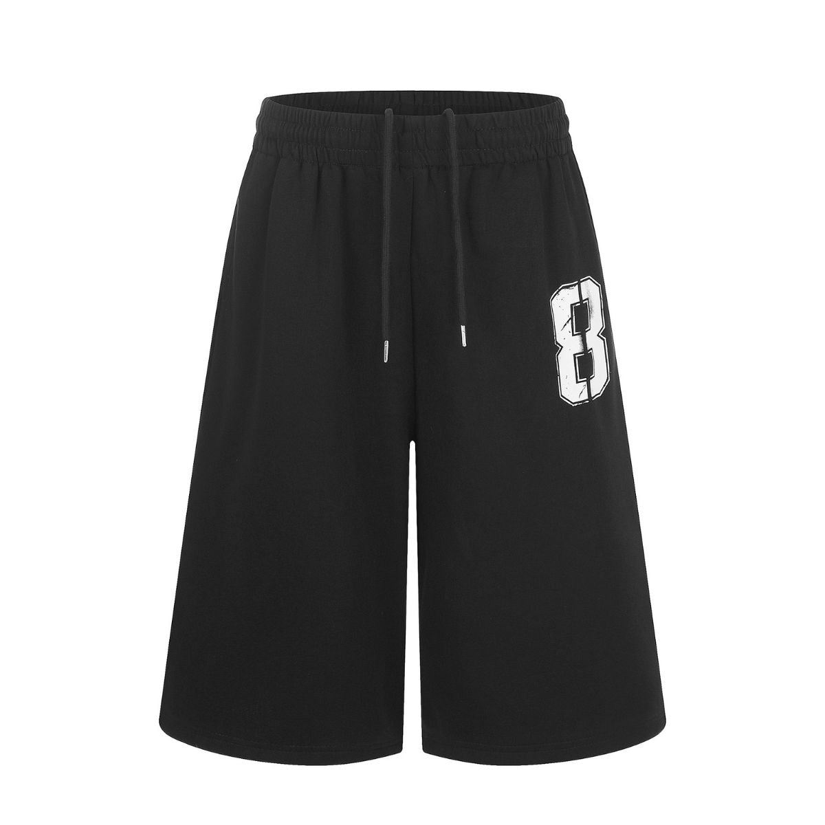 Vintage Letter Print Relaxed Bermuda Sweat Shorts