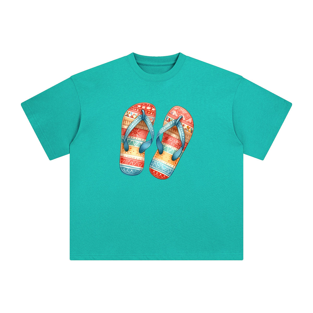 Summer Vacation Slippers Graphic Tee-INNBLAC Fashion Apparel