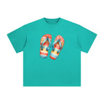Summer Vacation Slippers Graphic Tee-INNBLAC Fashion Apparel