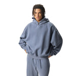 Vintage Wash Distressed Fleece Boxy Hoodie