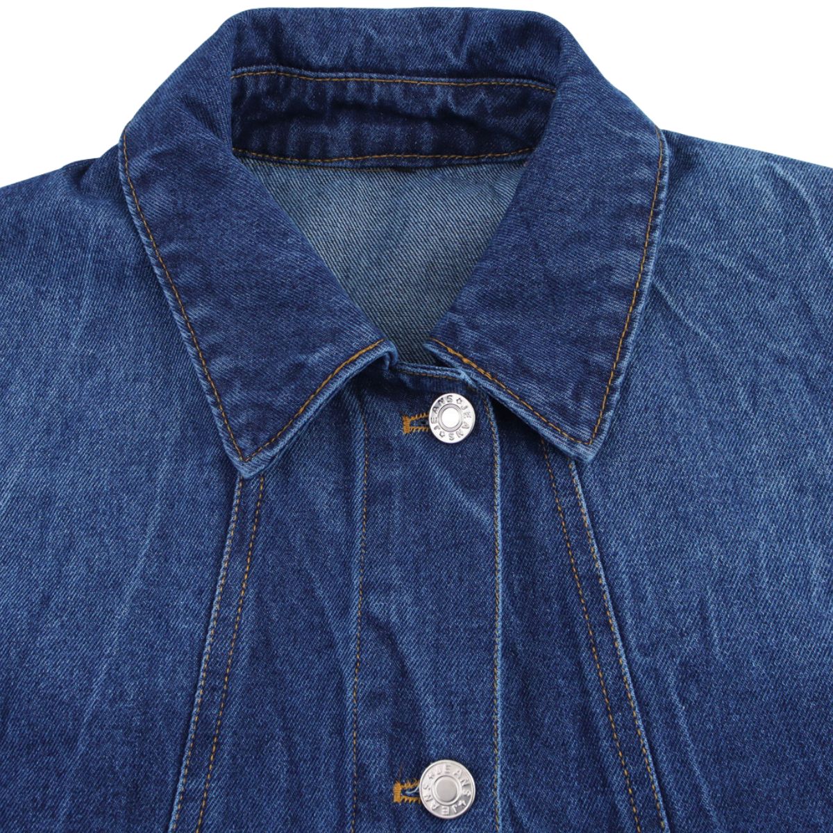 Women's Blue Washed Loose Denim Shirt