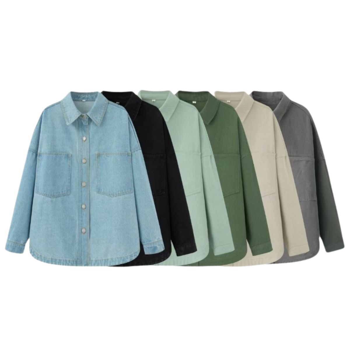 Simple Retro Loose Casual Denim Shirt