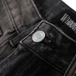 Vintage Washed Black Straight Leg Jeans