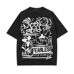 Motivated Graffiti Streetwear Graphic Washed Tee-INNBLAC Fashion Apparel