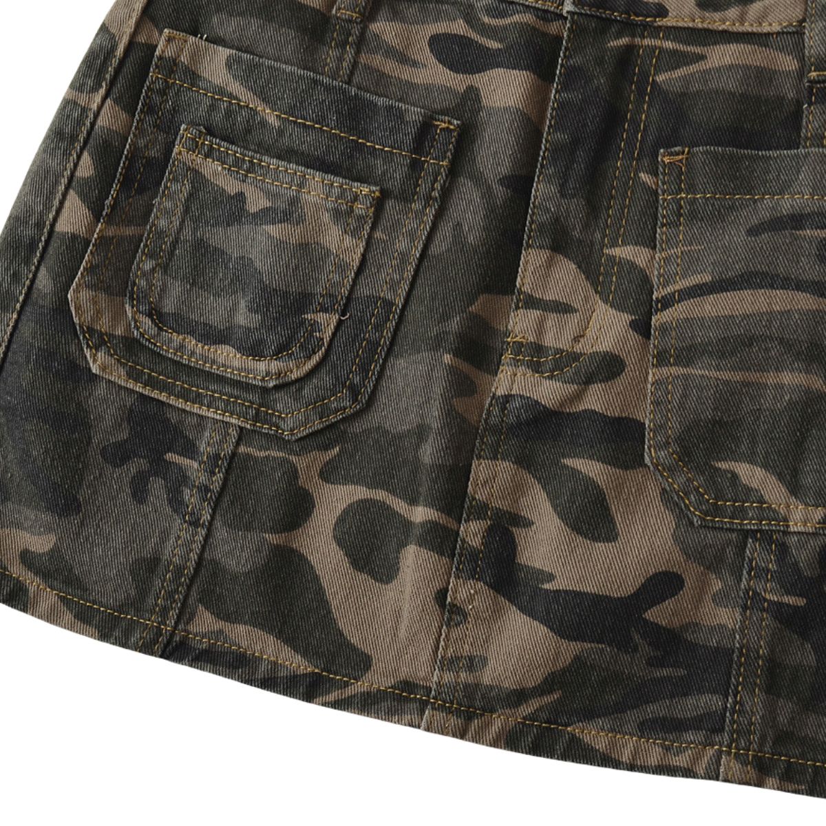 Women's Camouflage Denim Mini Skirt