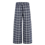 Vintage Plaid Wide Leg Casual Trousers