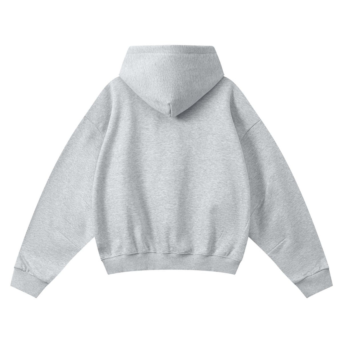 Vintage Fleece‑Lined Oversized Curved Sleeve Hoodie
