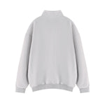 Heavyweight Washed Fleece Stand Collar Zip Sweatshirt