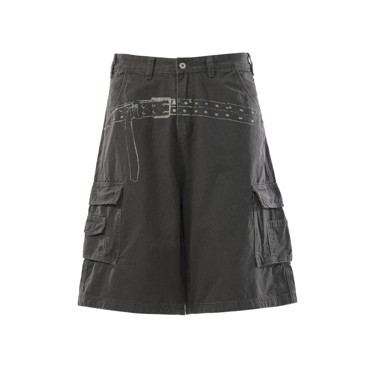 Vintage Washed Rhinestone Denim Bermuda Shorts