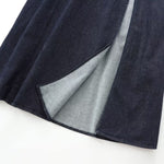 Falda vaquera con bordado de perlas y lavado vintage