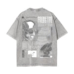Greyscale Streetwear Brutalism Graphi Tee-INNBLAC Fashion Apparel