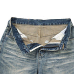 Wash Vintage Whiskered Fluid Flow Wide Leg Denim Jeans