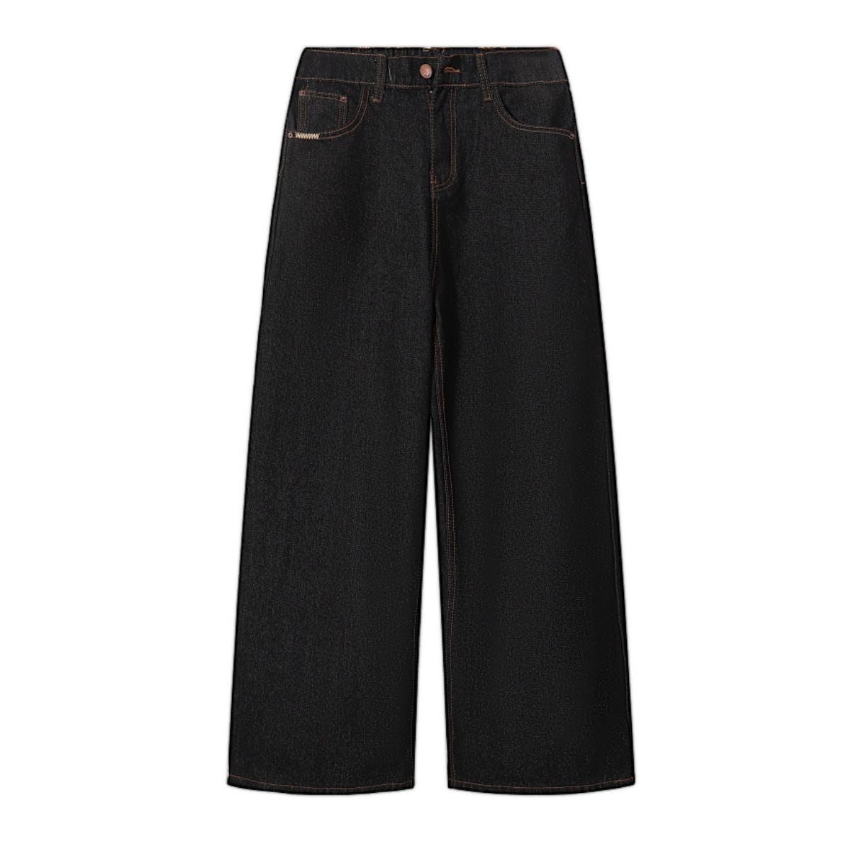 Raw Wash Wide Straight Denim Jeans